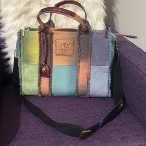 Kurt Geiger Multicolor Patchwork Southbank tote bag.